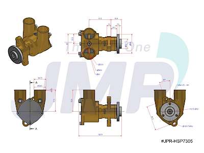 Upgrade Your Mercury Mercruiser with the JPR-HSP7305 JMP Marine High Speed Engine Cooling Pump